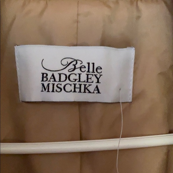 NWOT Badgley Mischka long camel coat size: L - Picture 6 of 12